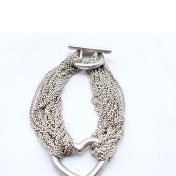 Tiffany & Co Silver Heart Toggle Multi Strand Bracelet - Picture 3 of 4